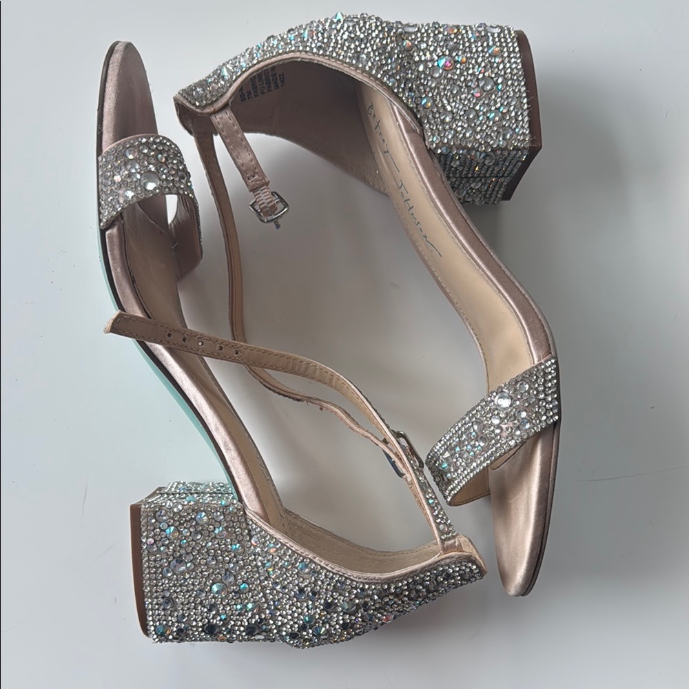 Betsey Johnson Women's Mari Block Heel Evening Sandals
